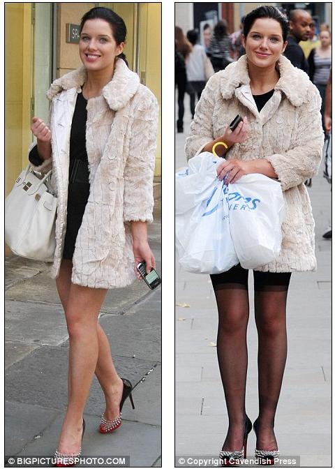 Before and after Helen Flanagan started out her Manchester shopping trip