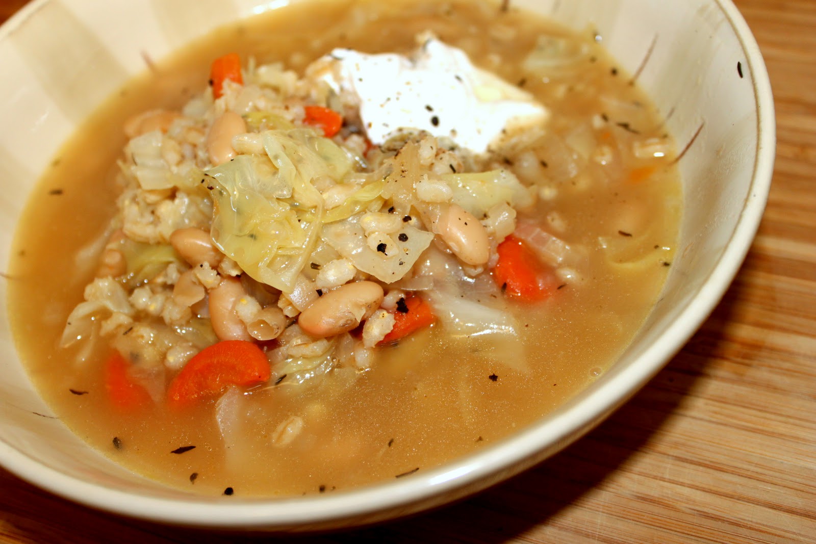 That Vegetarian Shiitake Cabbage & Barley Soup