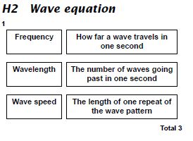 GCSE Physics: Answers to questions on Wave Equation