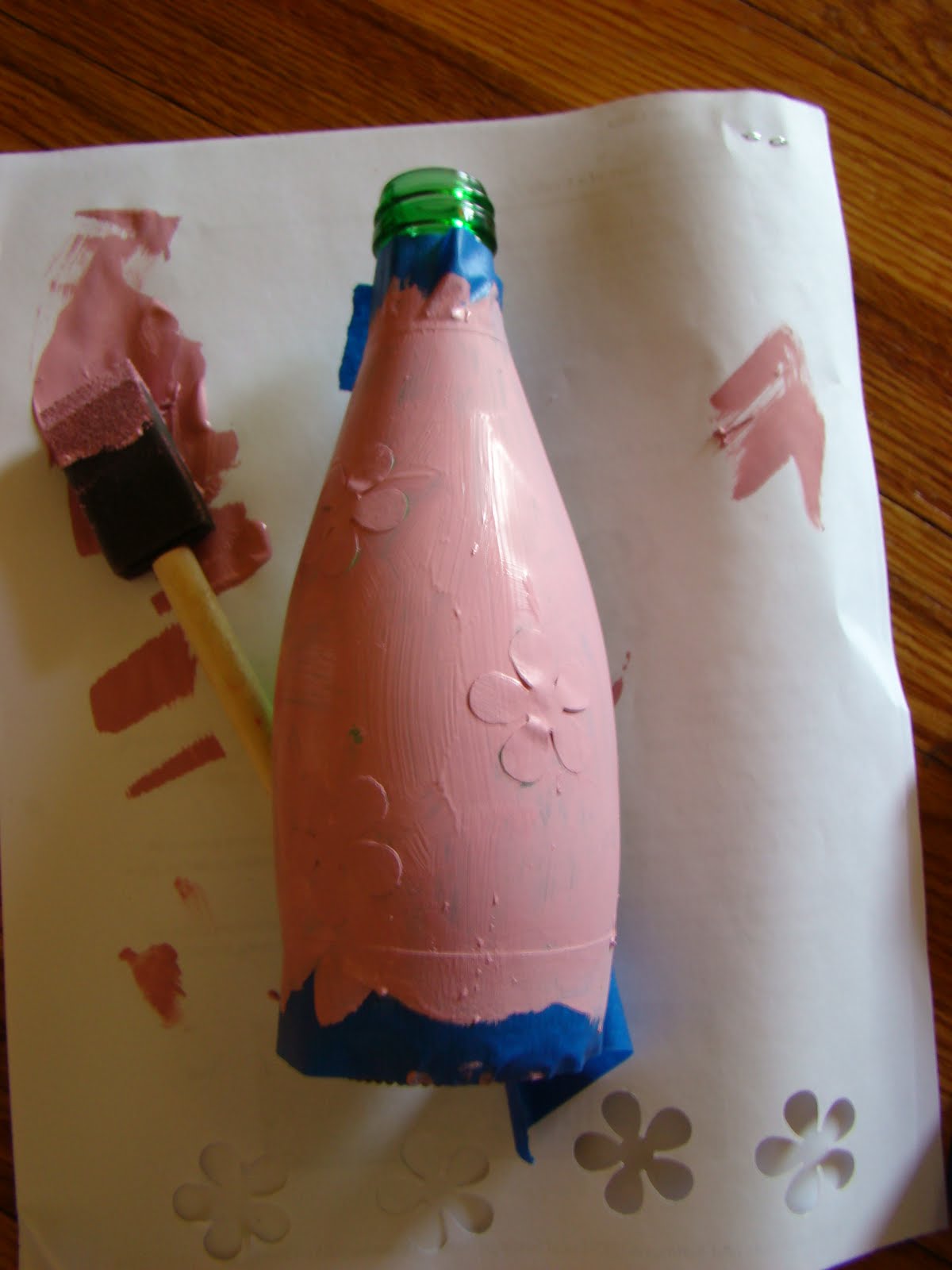 Bubblegum and Duct Tape Cute Home Made Glass Vase