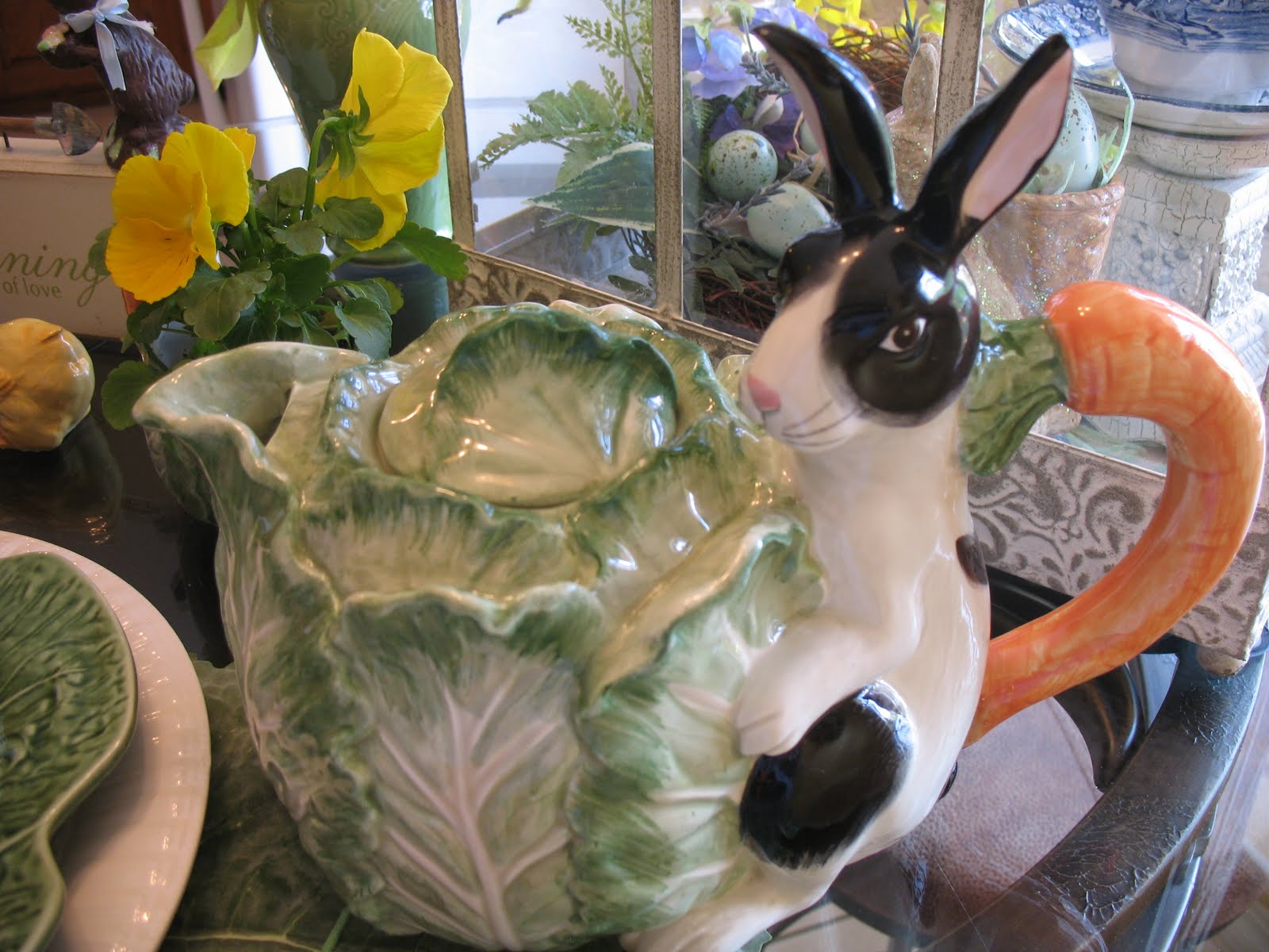 Miss Bloomers Easter Bunny Teapot