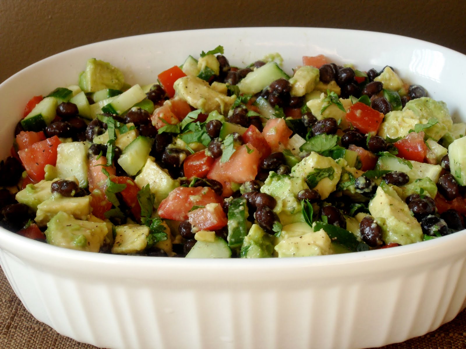 A New Chapter... Black Bean, Avocado, Cucumber and Tomato Salad