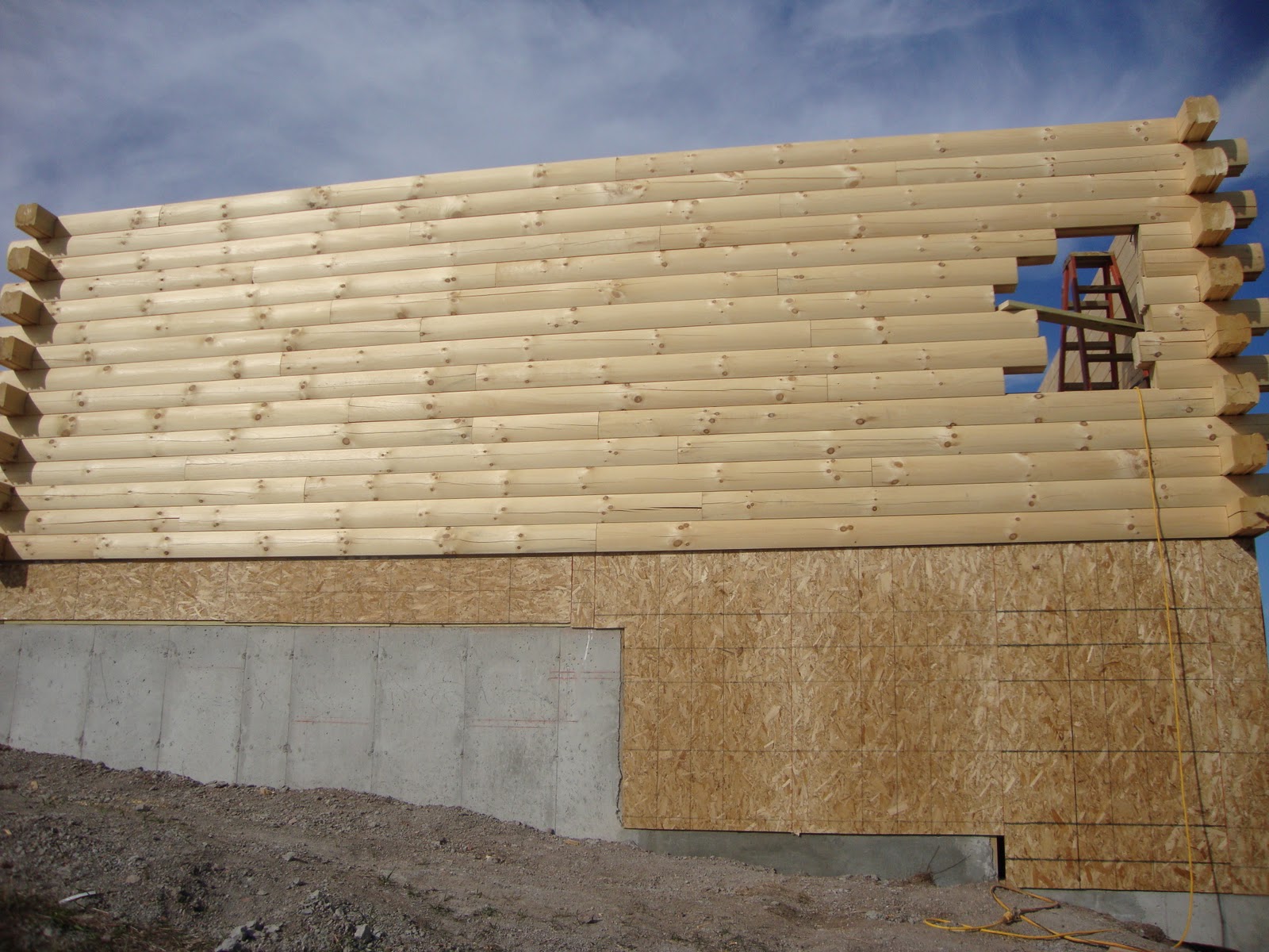 PATRIOT LOG HOME BUILDERS Up date on Mckay Hochstetler log home building process in North Dakota