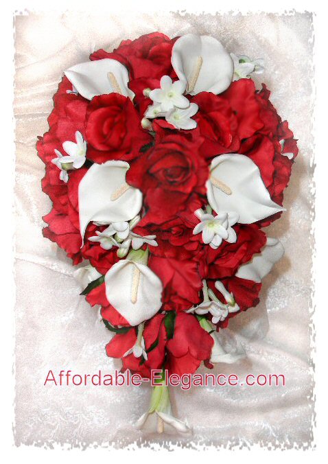 The flowers calla lilies and red roses This is what I want for my bouquet