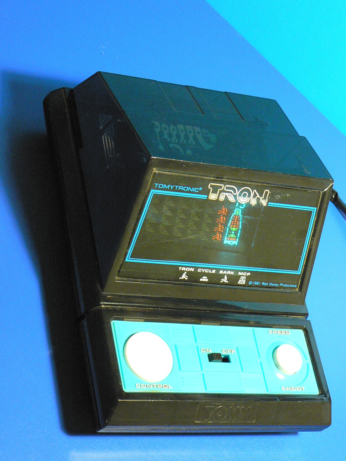 SuperDuperToyBox Tabletop Tron Video Game by TOMY, 1981