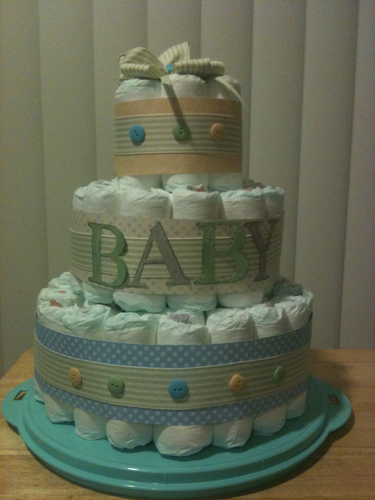 Wanna Be Creative My Very First Diaper Cake!