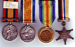 Henry's medals, reverse side, note the Africaans inscription on the Victory medal.