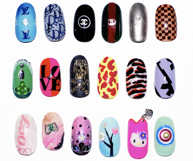 Рисунок маникюр для срисовки