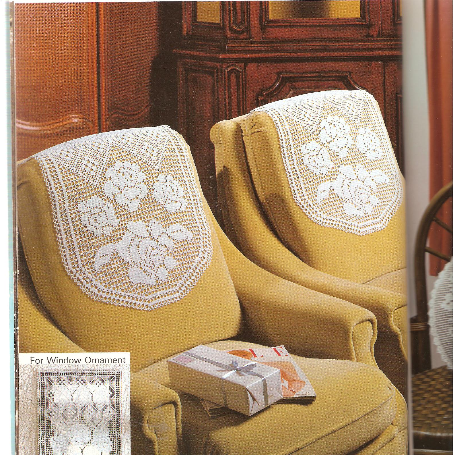 красивые накидки на кресло крючком