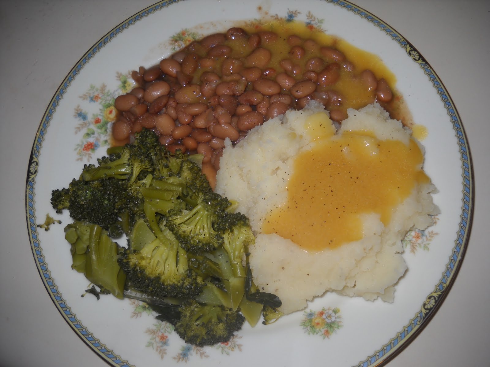 Blessed Vegan Life Pintos with Mashed Potatoes and Gravy