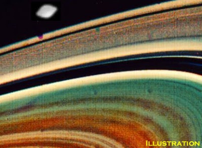 Flying Saucer of Saturn's Rings