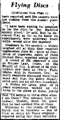 Nation Baffled By Flying Saucers (Cont) - Denton Record-Chronicle 7-6-1947