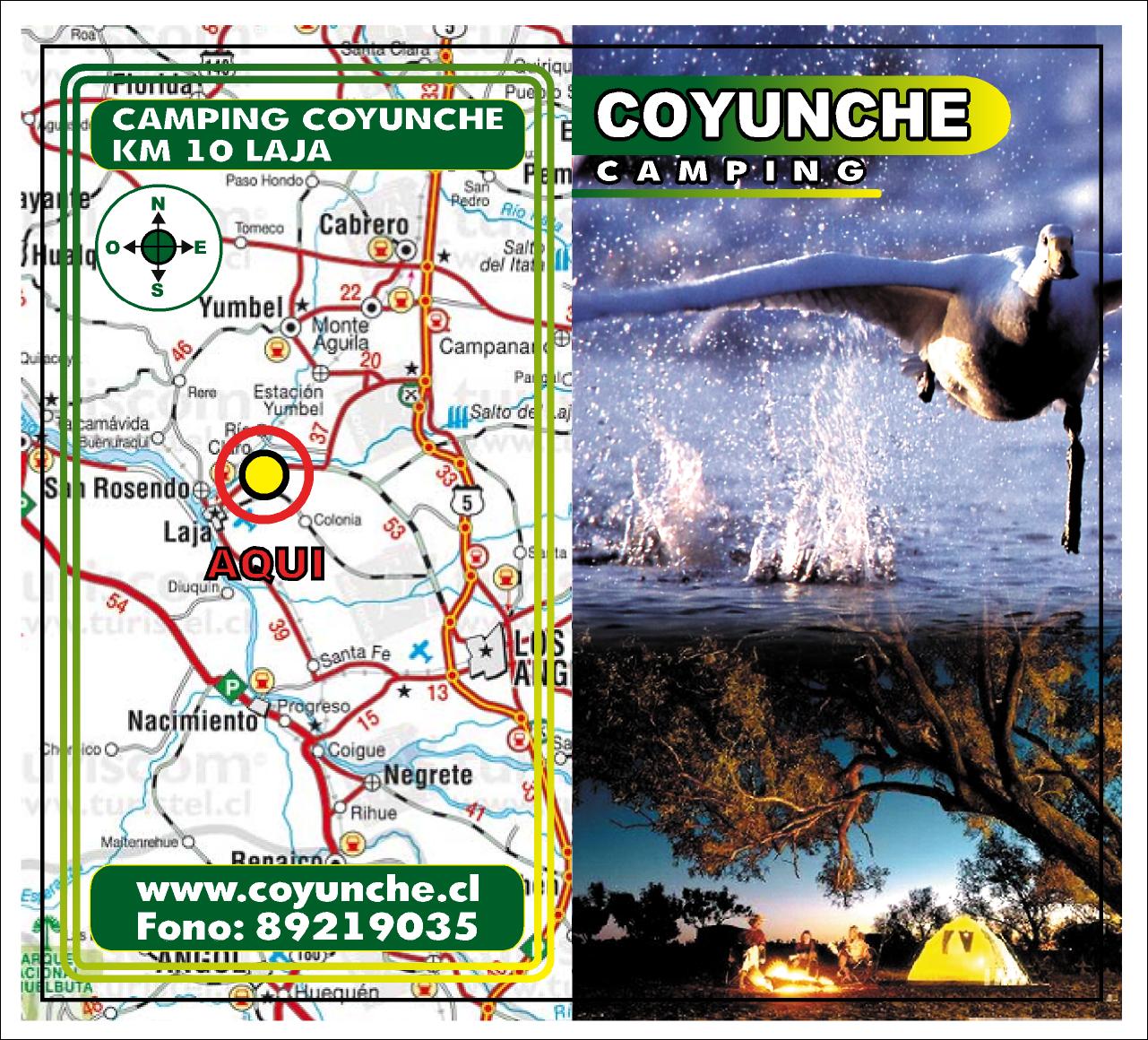 TravelBiobíoEventos Coyunche Turismo Laja - San Rosendo  Cabañas y Camping Coyunche   989219035