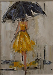 rain dancing painters daily oil canvas atlanta painting woman paintings paint acrylic beginners umbrella dance rainy lady raining female abstract