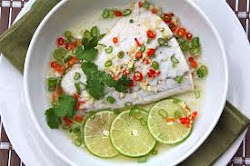 STEAMED FISH IN CHILLI LIME  SAUCE