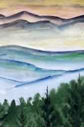 ridge mountains paintings watercolor painting landscape