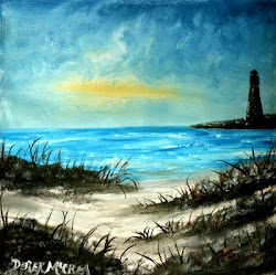 oil painting square lighthouse beach paintings canvas landscape landscapes watercolor lighthouses derek artwork modern mccrea acrylic stretched 12x