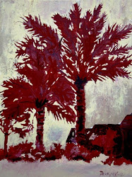 palm painting trees acrylic modern tree watercolor paintings canvas redbubble tropical derekmccrea
