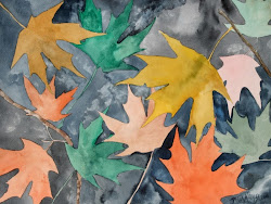 leaves painting paintings landscape watercolor fall autumn realistic ground painted link tree