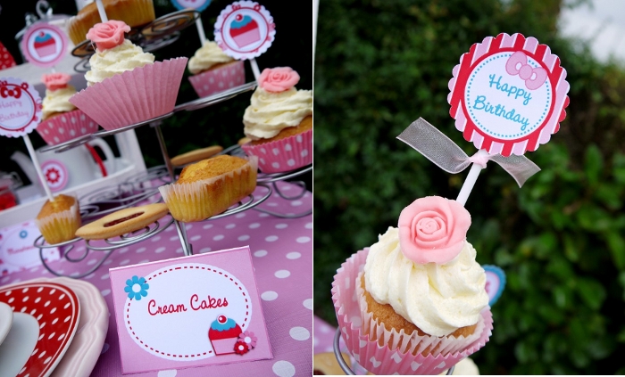 Pink and Aqua Tea Party Ideas & Printables - BirdsParty.com