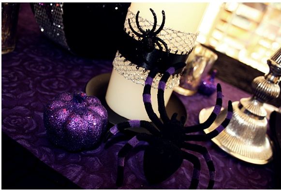 Halloween Chic Purple & Black Party Ideas - via BirdsParty.com