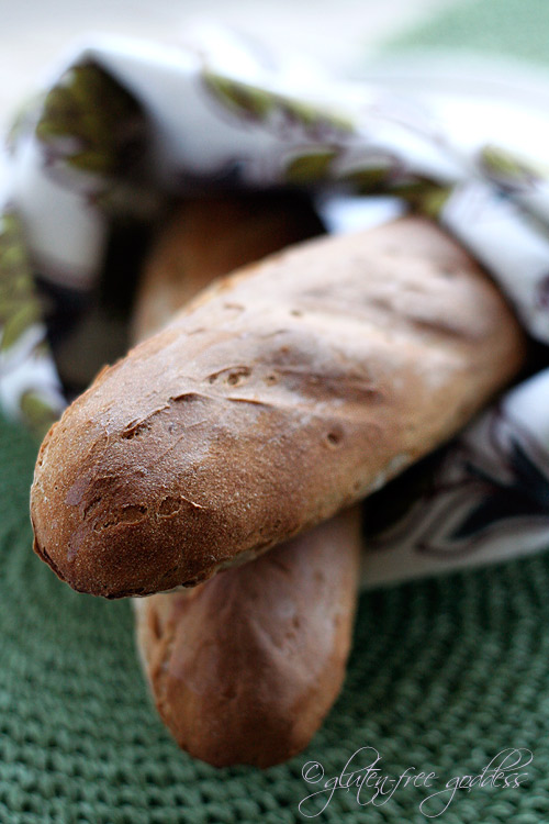 Favorite gluten free baguettes made with Pamela's Amazing Gluten Free Bread Mix