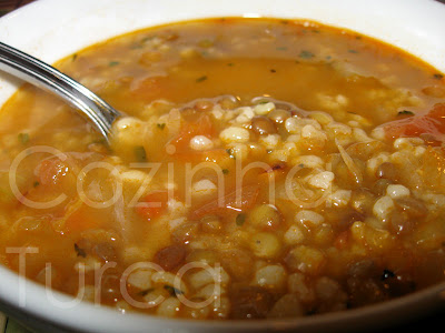 Sopa de Bulgur e Lentilhas Verdes (Bulgurlu Yeşil Mercimek Çorbası)