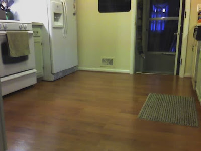 brand new laminate floor in cherry finish