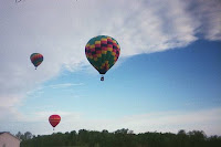 hot air balloon launch at Dansville Balloon Fest