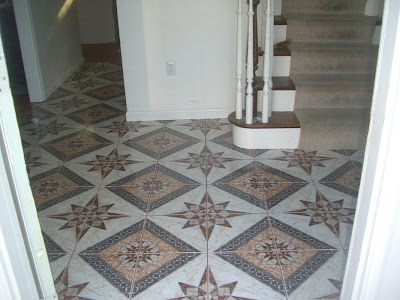 faux mosaic foyer tile