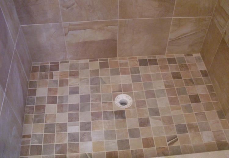 Install Tile Shower Pan Nodusy55, How To Install Large Tile In Shower Floor