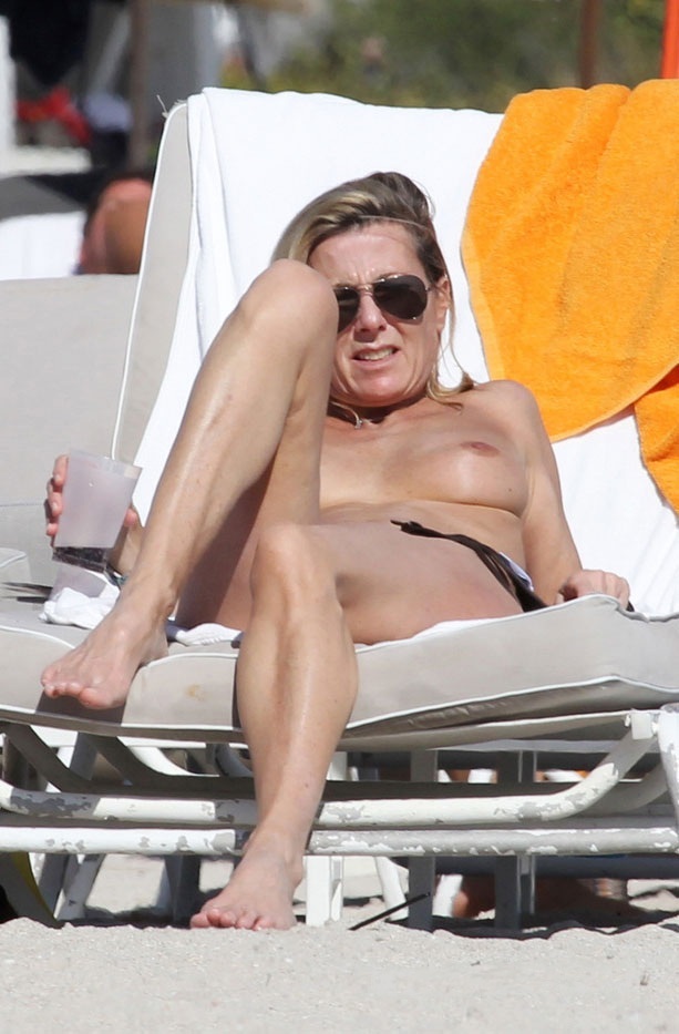 South Beach Miami Girls Hot - French Journalist Claire Chazal Topless In South Beach ...