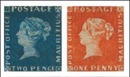 #3POST OFFICE MAURITIUS(TWO STAMPS)