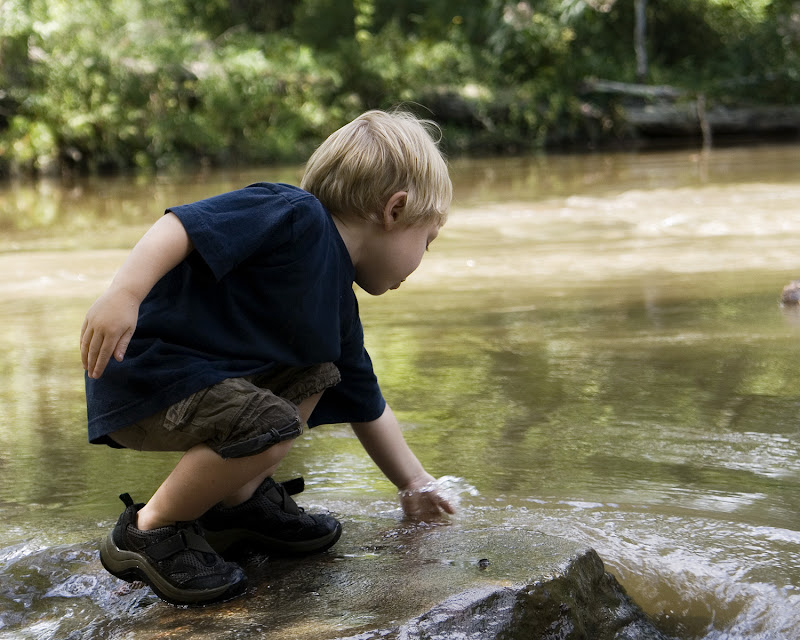 Having fun down at the creek (or crick depending on where you're from)
