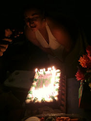 Blowing out the Candles on my 29th Birthday Cake