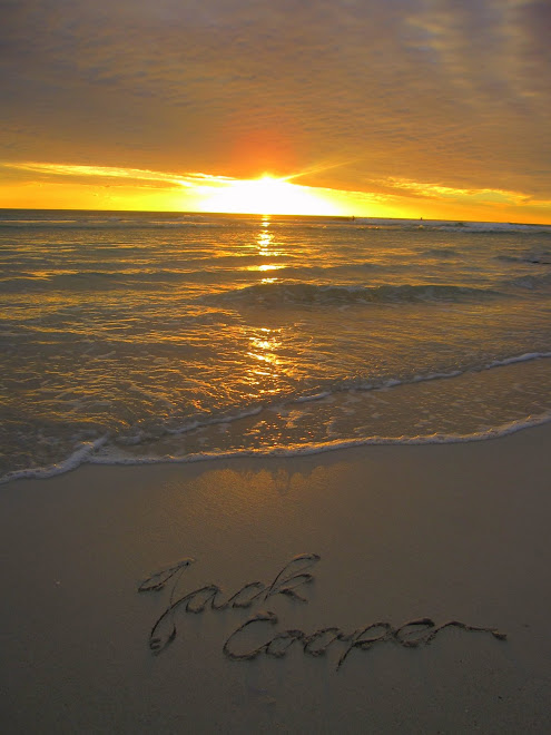 Jack's name in the sand on Christian's seashore in Western Australia
