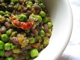 Mung and Azuki Beans with Fresh Peas and Spices