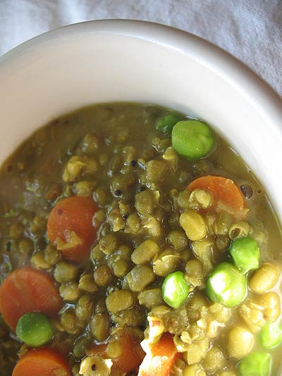 Mung Bean and Vegetable Soup