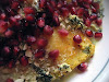  Saffron-Marinated Paneer Cheese with Fresh Basil, Cashews and Pomegranate Seeds 