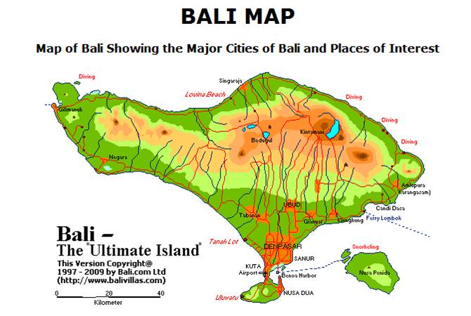 Photocard Bali Map 