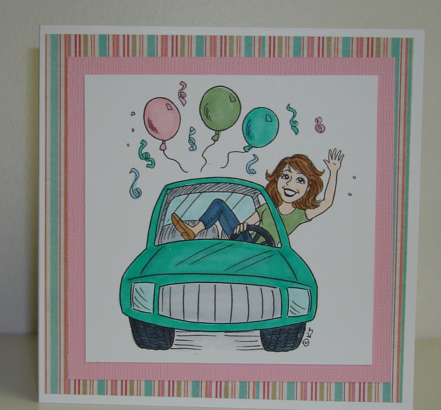 Kelly Creates Driving Teens Happy Birthday Cards
