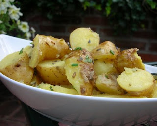 Lavender Heaven, French fingerling potatoes dressed in buttery lavender & rosemary