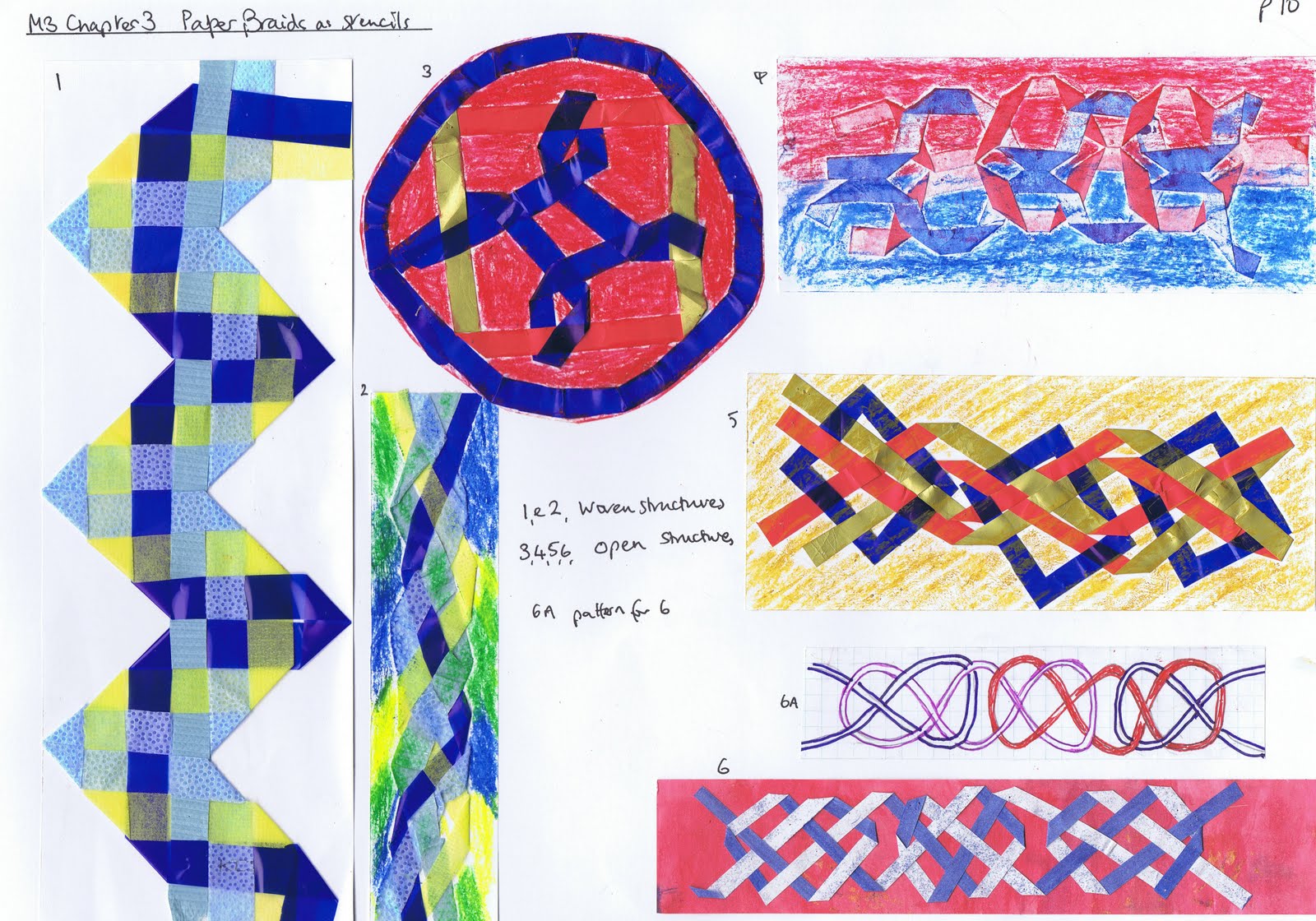 alistitches Module 3 chapter 3. Paper Braids as Stencils