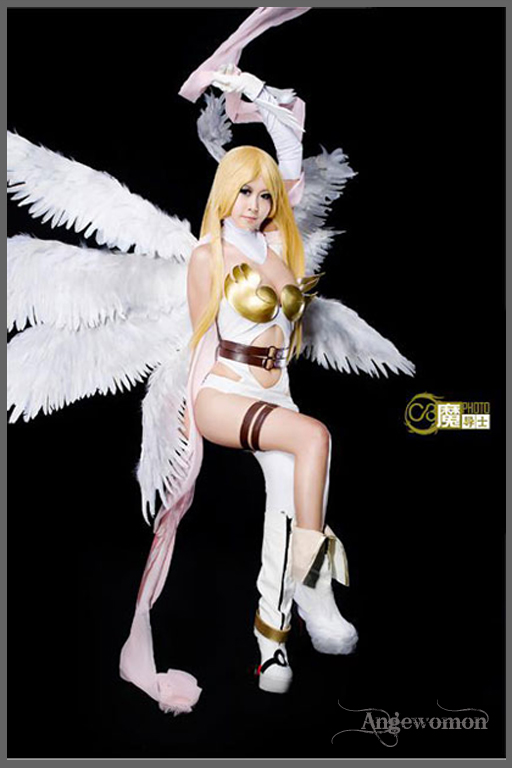 Cosplay Beuty Digimon Angewomon Sexy Cosplay By