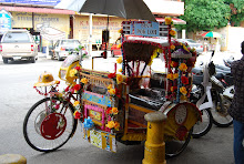 A three wheeler called 'beca' or trishaw