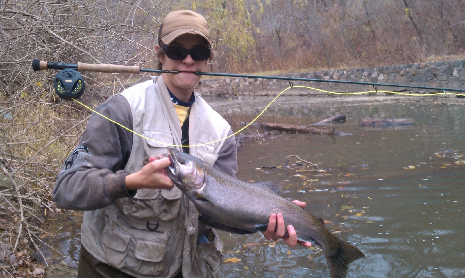 Illinois Wisconsin Fishing saturday fly fishing coho (milwaukee county