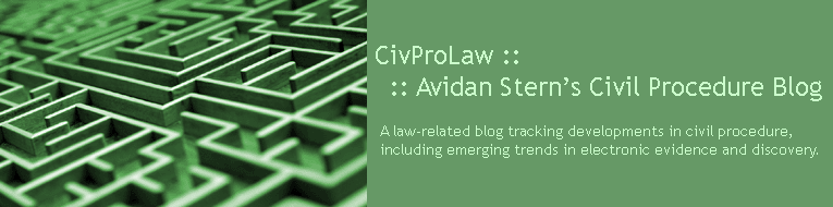 Avidan Stern's Civil Procedure Blog