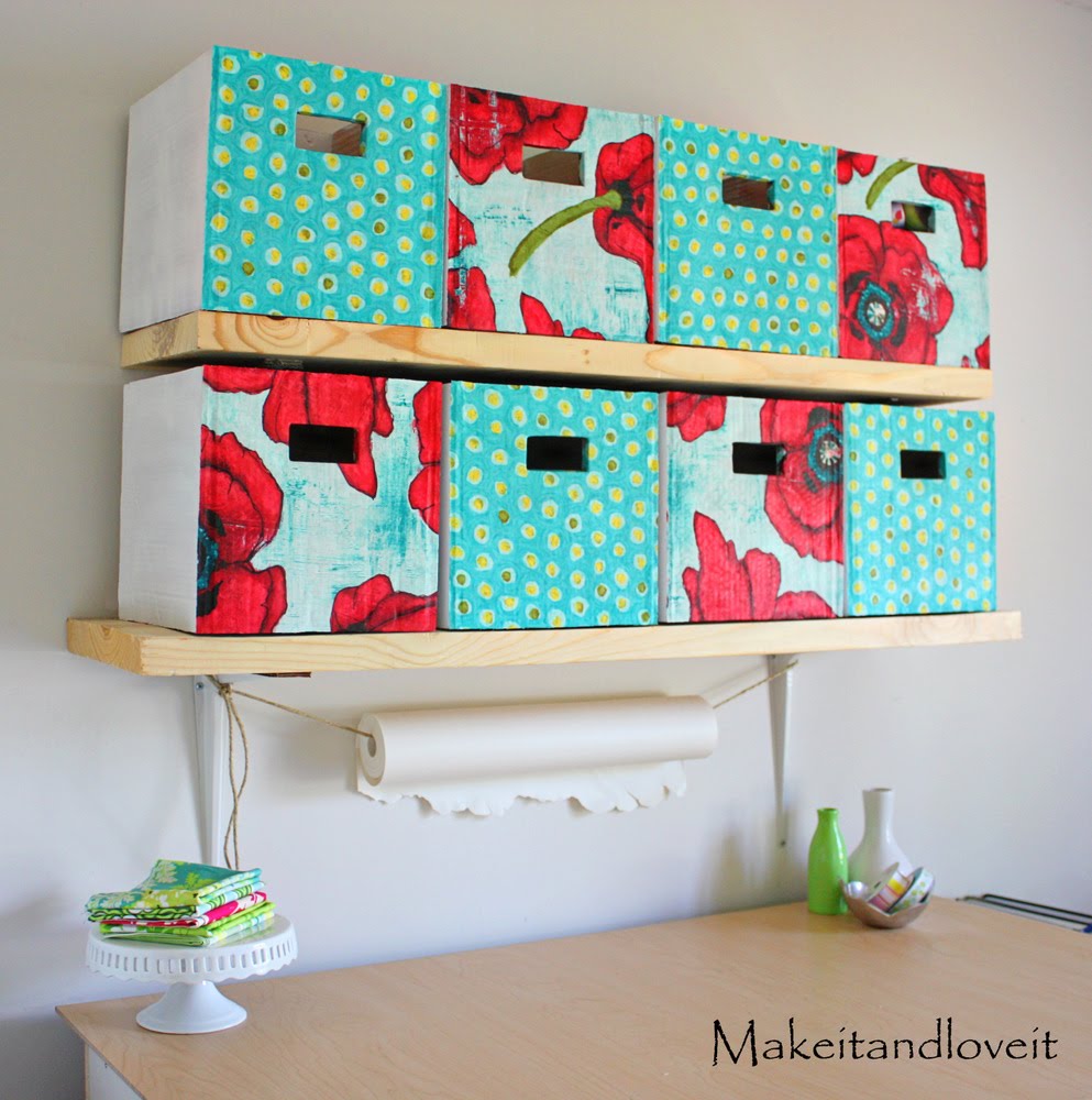 Craft Room Part 1 Covered Cardboard Storage Boxes Make It And Love It