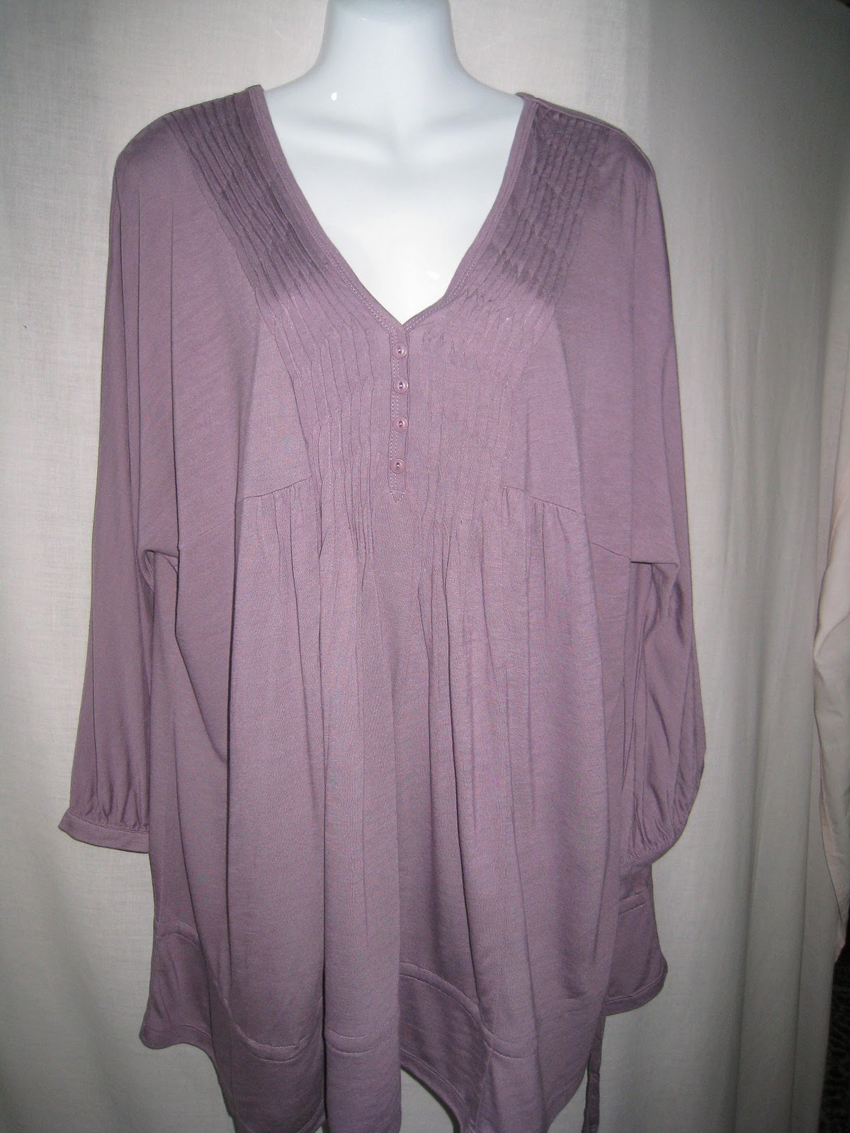 Where Plus is a Fabulous Thing!: *ALL SOLD* Size 30 Top - Pleated Tunic ...