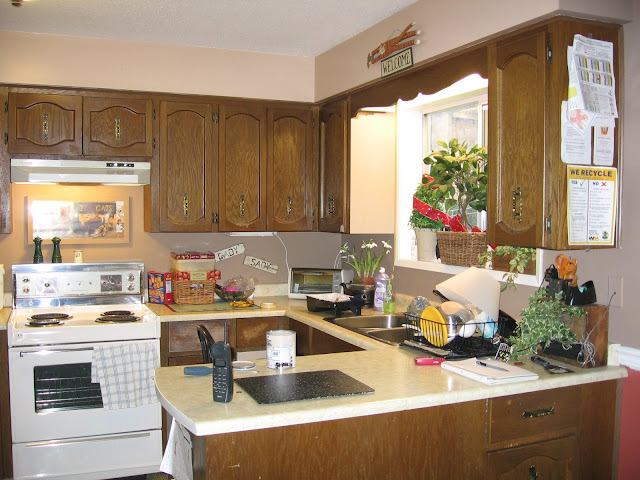 Kitchen before / All about me - a story of hope via FunkyJunkInteriors.net